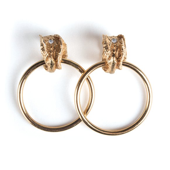 La Mujer Earrings - Medium Gold