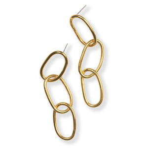 Triple Link Earrings